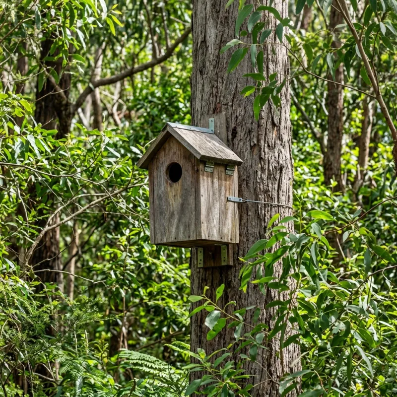 Animal nesting box installed as a humane alternative to a Malvern East roof cavity